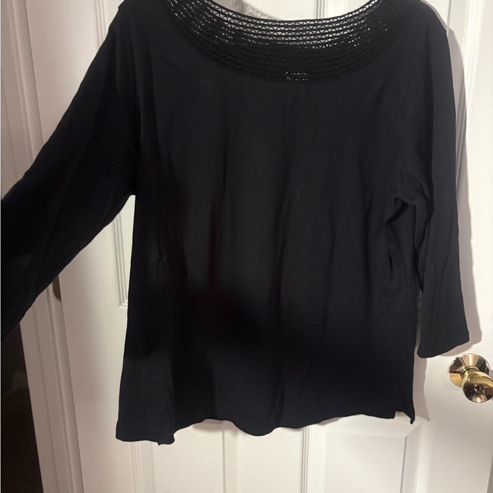 Croft & Barrow Dark Cotton Top XXL
